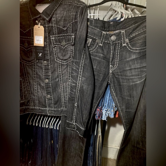 NWT Rare True Religion Ricky and Jimmy Super T RFLKT Complete Denim set - Picture 9 of 10